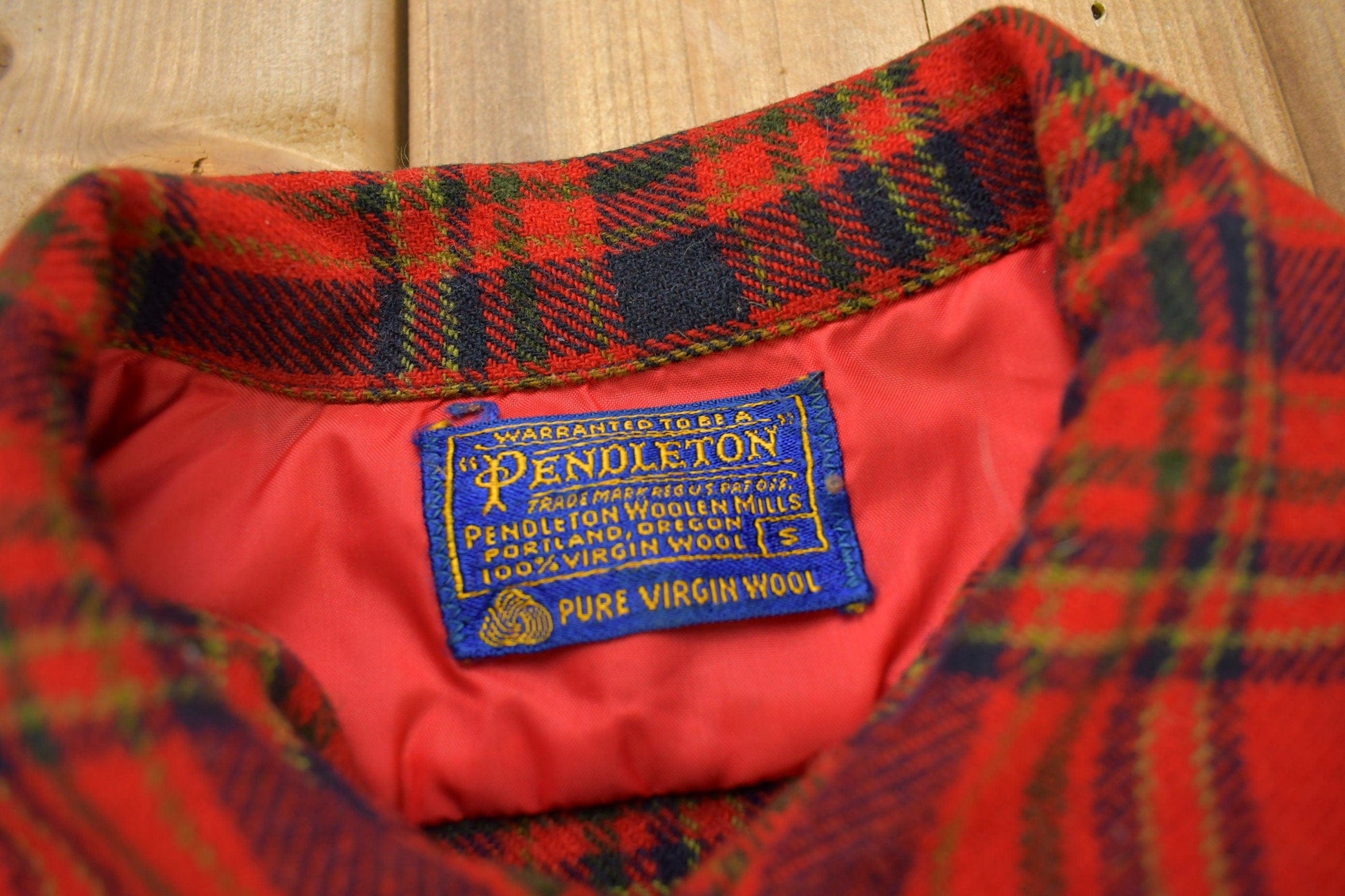 Vintage 1960s Pendleton Plaid Button Up Board Shirt Men's S from propervintagecanada