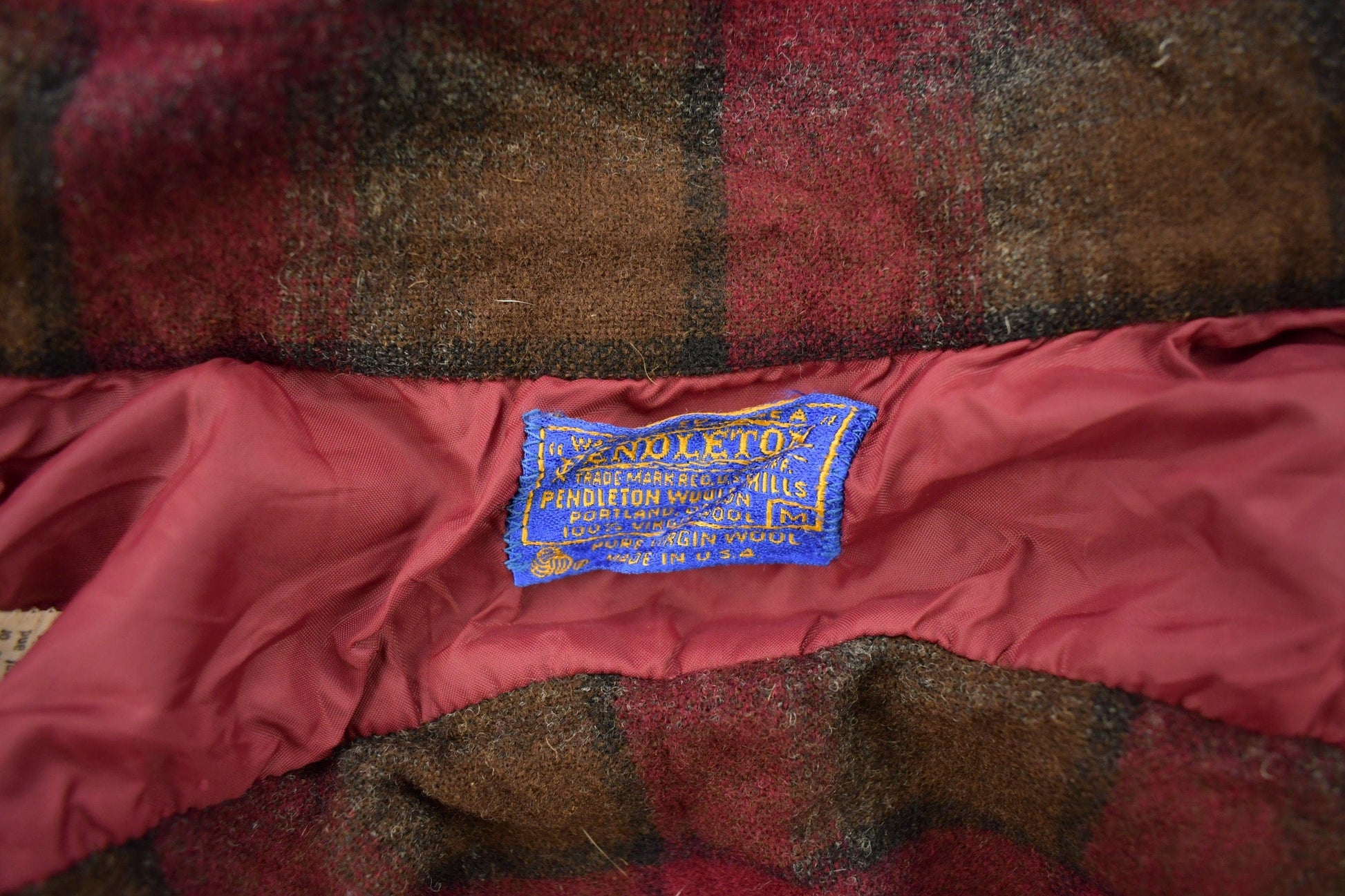 Vintage 1960s Pendleton Plaid Button Up Flannel Shirt / 100% Virgin Wool / Loop Button / Outdoor / Casual Wear / Made In USA / True Vintage from propervintagecanada