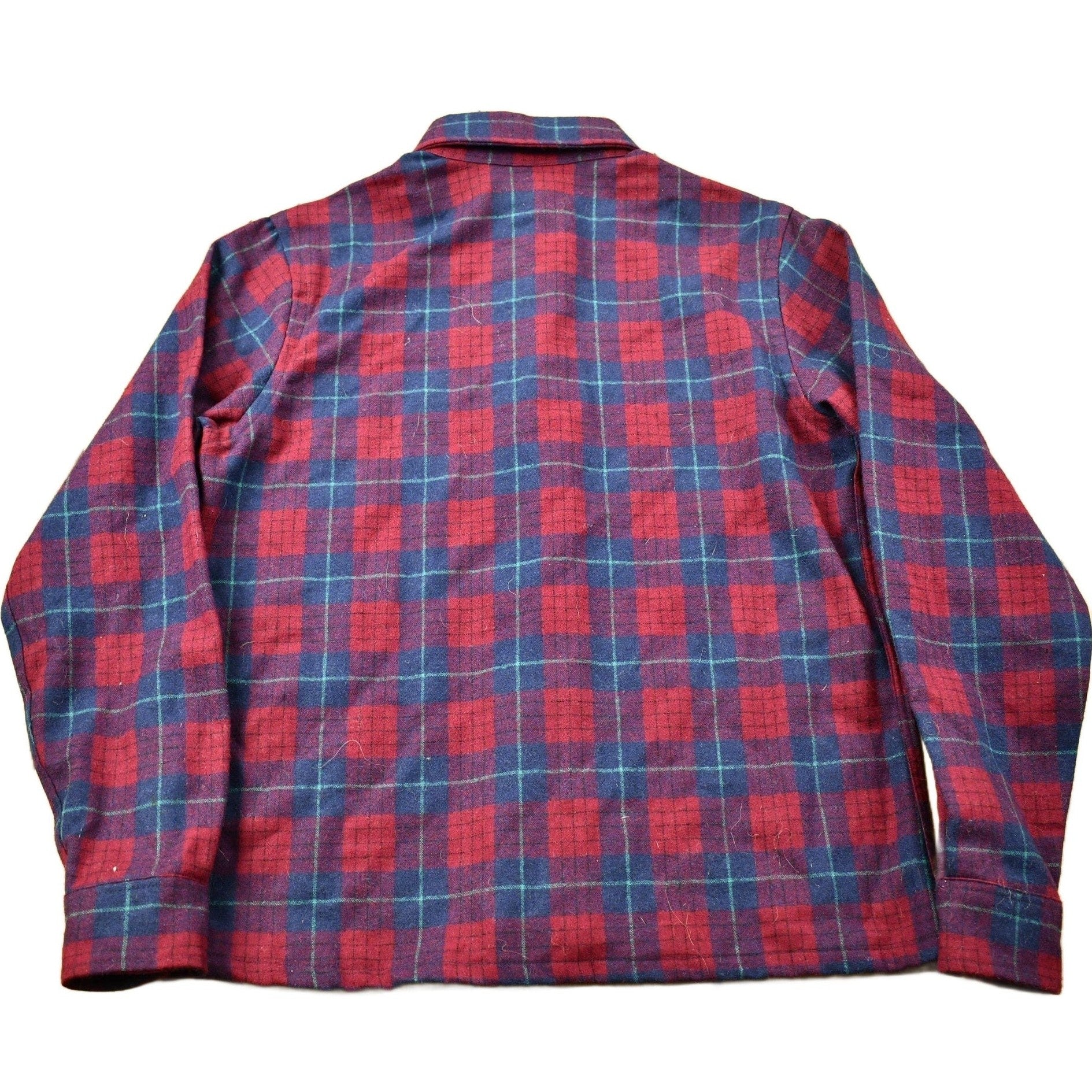 Vintage 1960s Pendleton Plaid Button Up Flannel Shirt / 100% Virgin Wool / Loop Button / Outdoor / Casual Wear / Made In USA / True Vintage from propervintagecanada