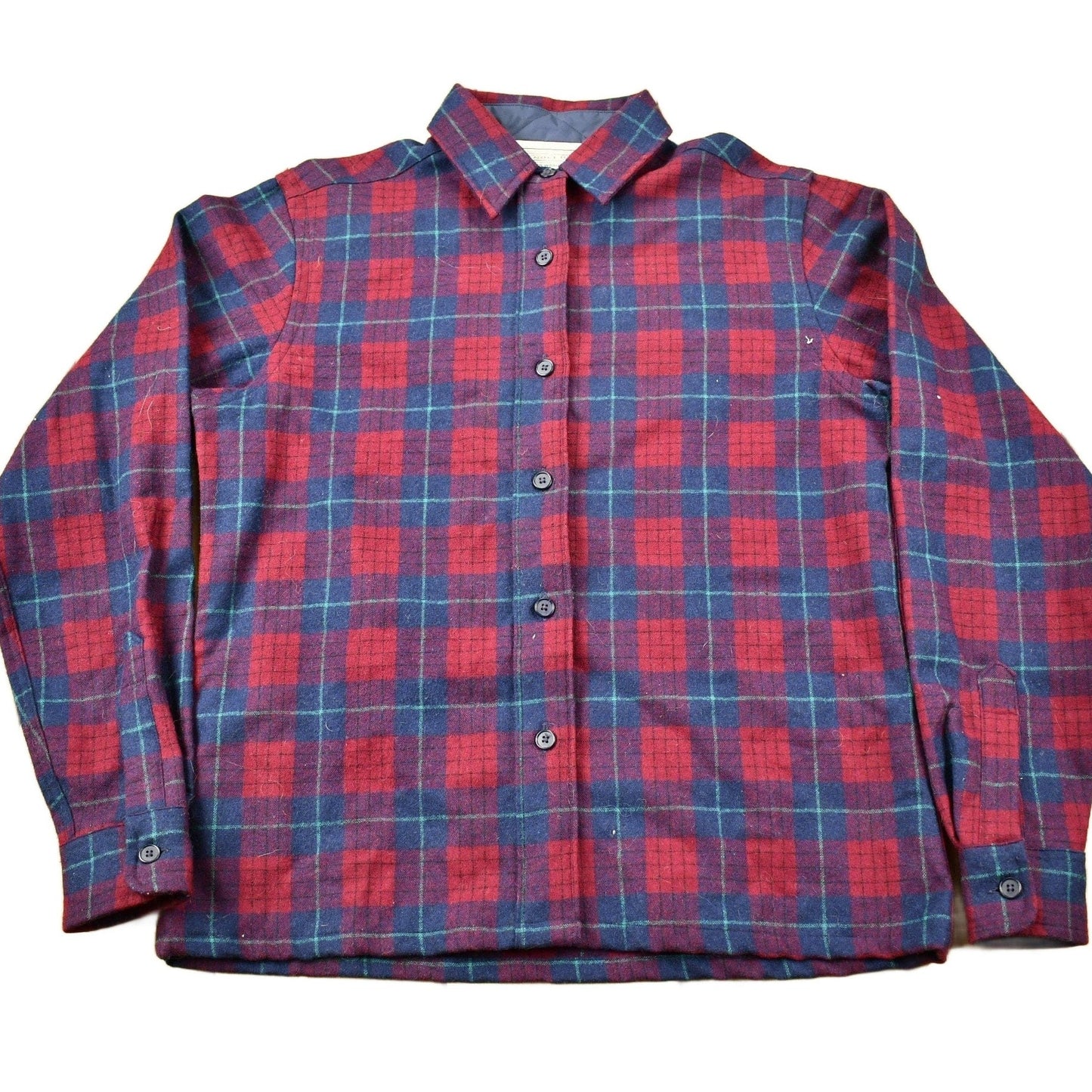 Vintage 1960s Pendleton Plaid Button Up Flannel Shirt / 100% Virgin Wool / Loop Button / Outdoor / Casual Wear / Made In USA / True Vintage from propervintagecanada