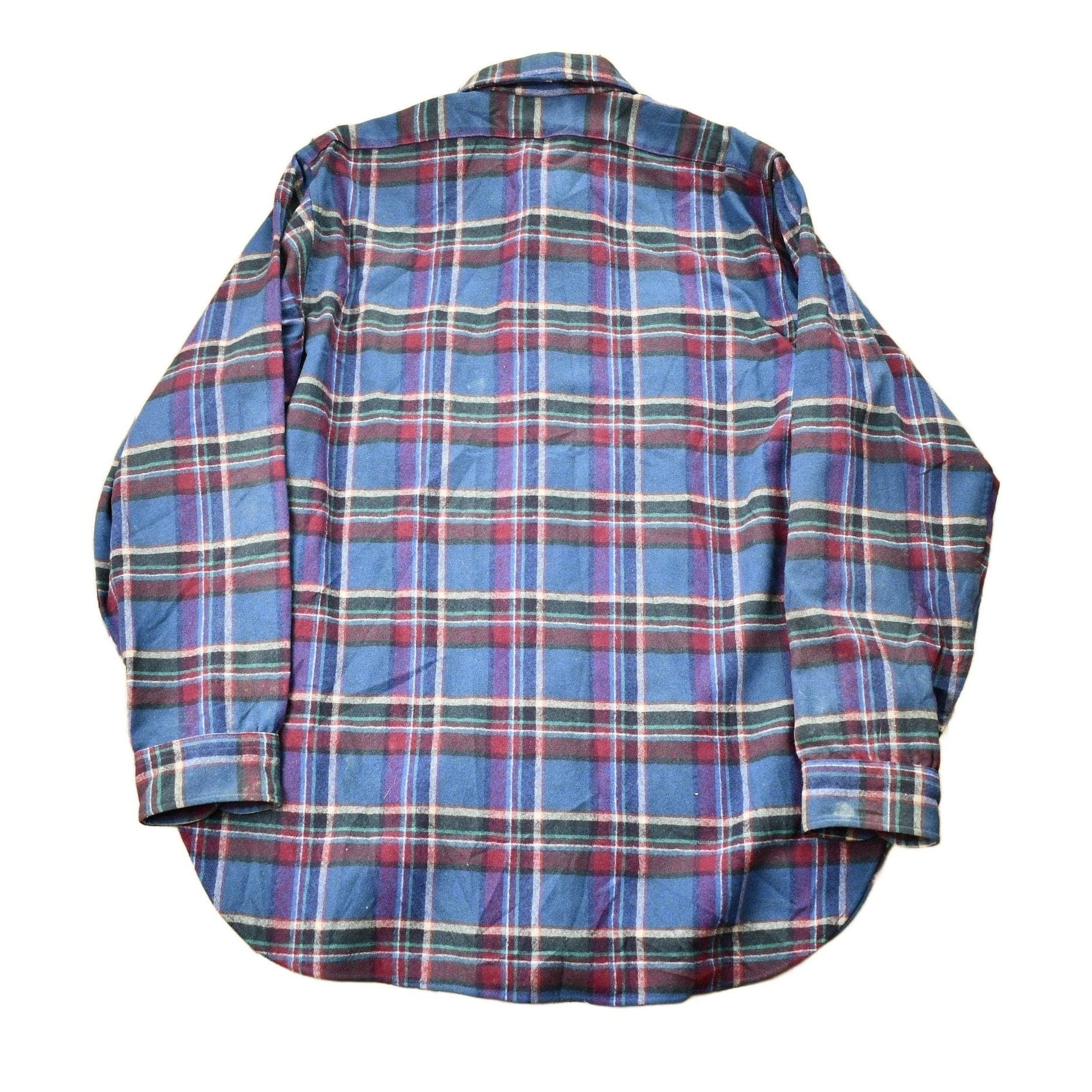 Vintage 1960s Pendleton Plaid Flannel Button Up Shirt Men's Large from propervintagecanada