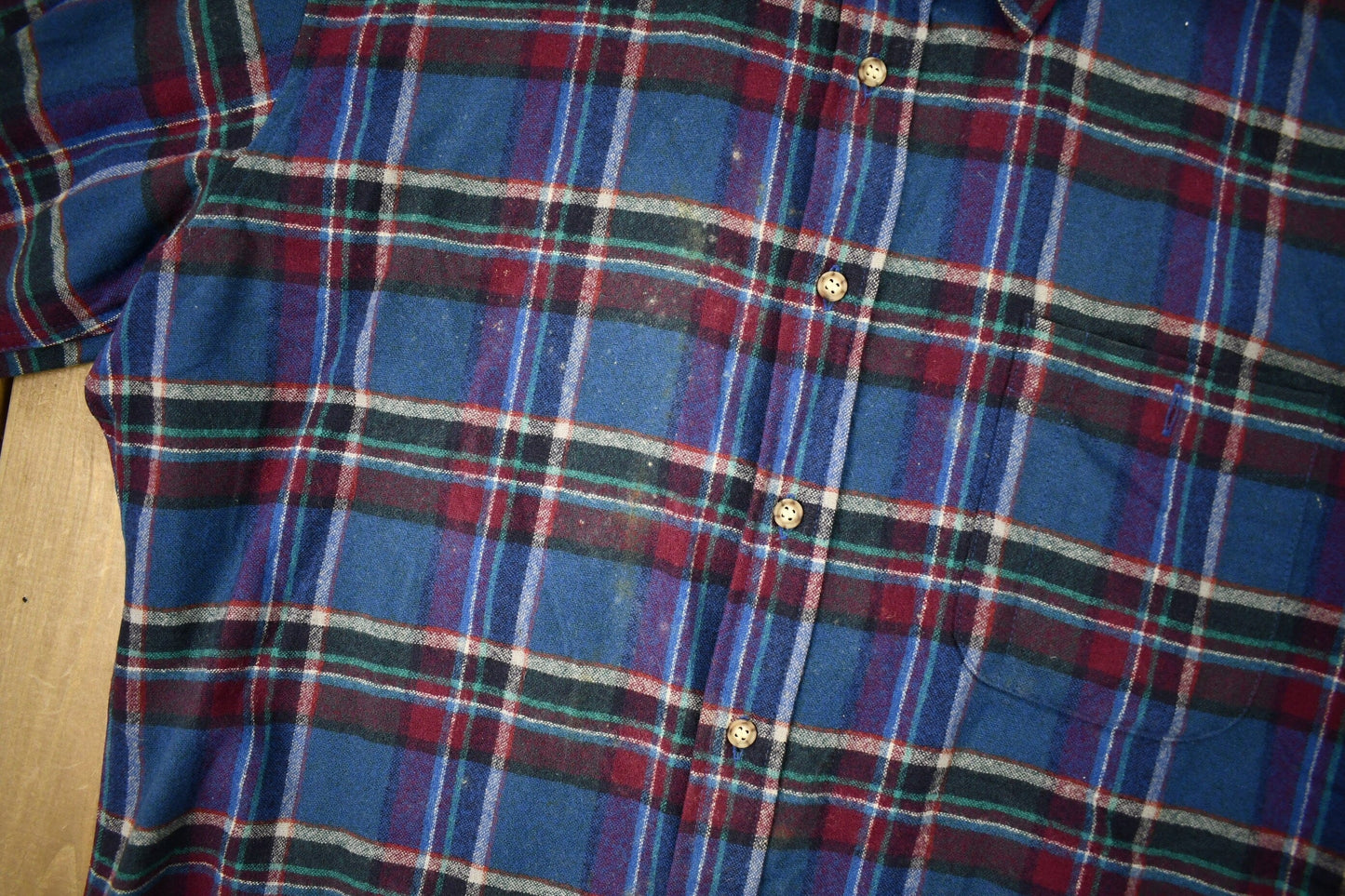 Vintage 1960s Pendleton Plaid Flannel Button Up Shirt Men's Large from propervintagecanada