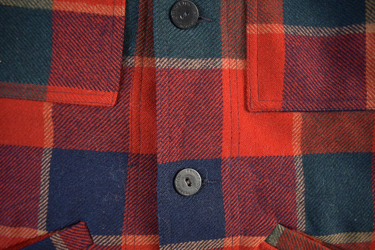 Vintage 1960s Pendleton Wool Flannel Shirt Jacket Men's Medium from propervintagecanada