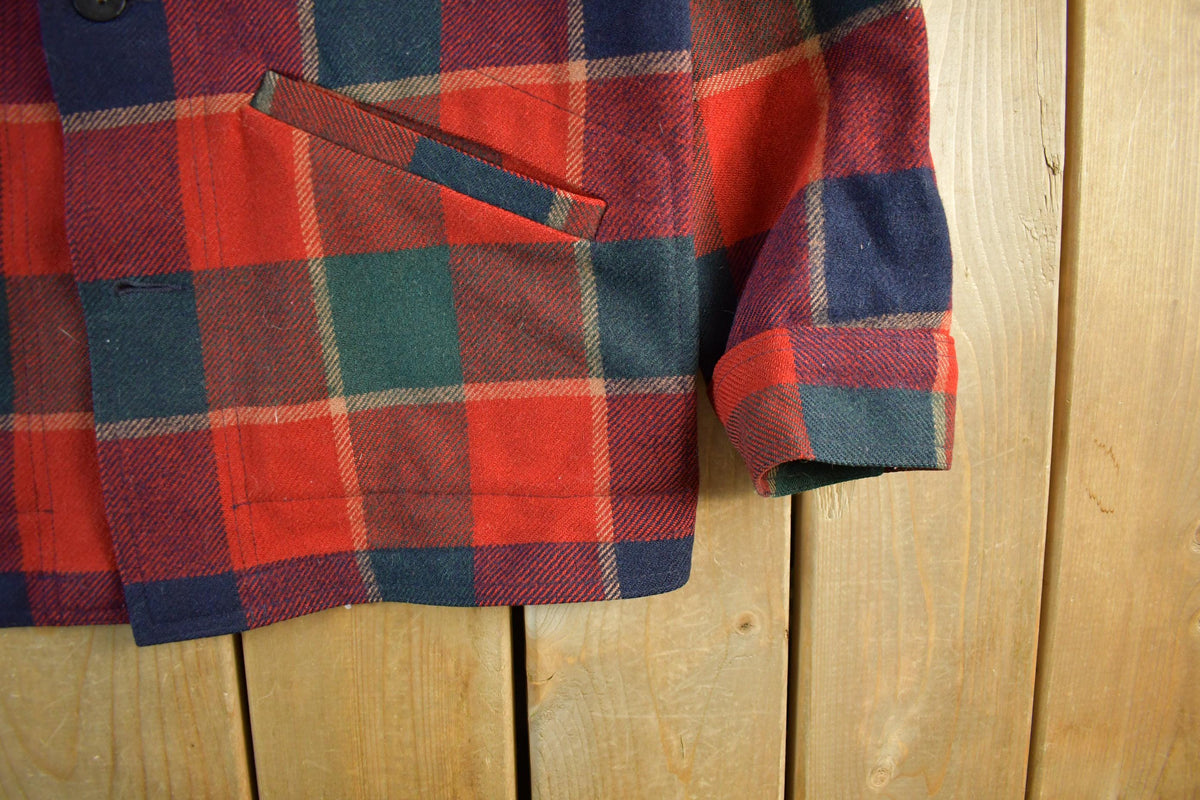 Vintage 1960s Pendleton Wool Flannel Shirt Jacket Men's Medium from propervintagecanada