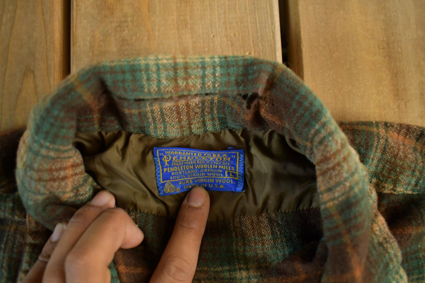 Vintage 1960s Pendleton Wool Flannel Shirt Men's S-M from propervintagecanada