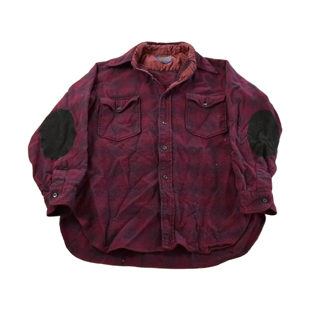 Vintage 1960s Pendleton Wool Flannel Trail Shirt Men's Large from propervintagecanada