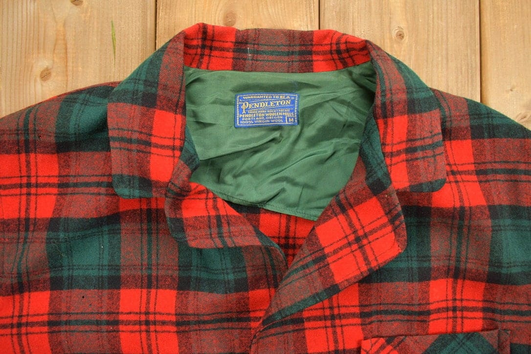 Vintage 1960s Pendleton Woolen Mills Vintage Button Up Blazer Shirt Men's Medium from propervintagecanada