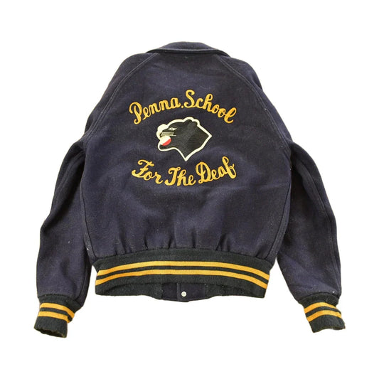 Vintage 1960s Penna School For The Deaf Wool Varsity Jacket Men's S from propervintagecanada