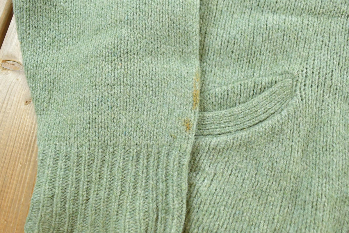 Vintage 1960s Pilgrim Sears Roebuck Wool Knit Zip Up Cardigan Sweater Womens Large from propervintagecanada