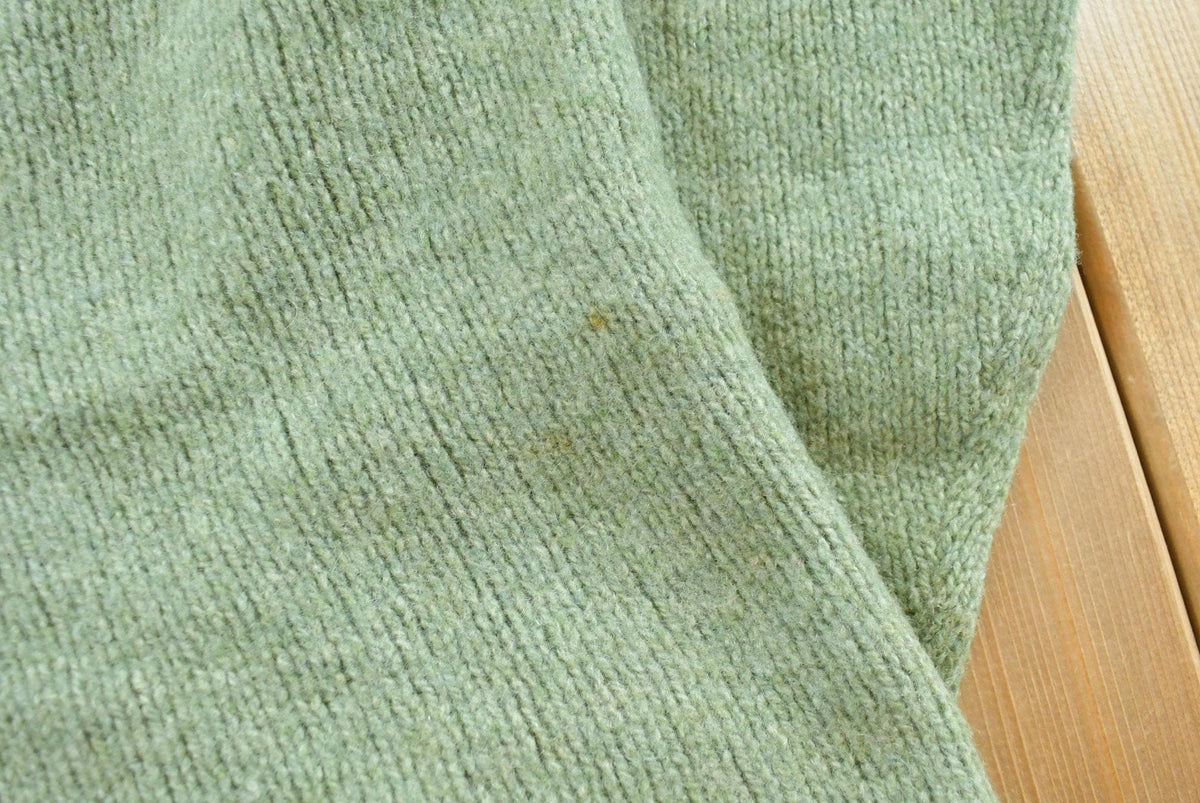 Vintage 1960s Pilgrim Sears Roebuck Wool Knit Zip Up Cardigan Sweater Womens Large from propervintagecanada