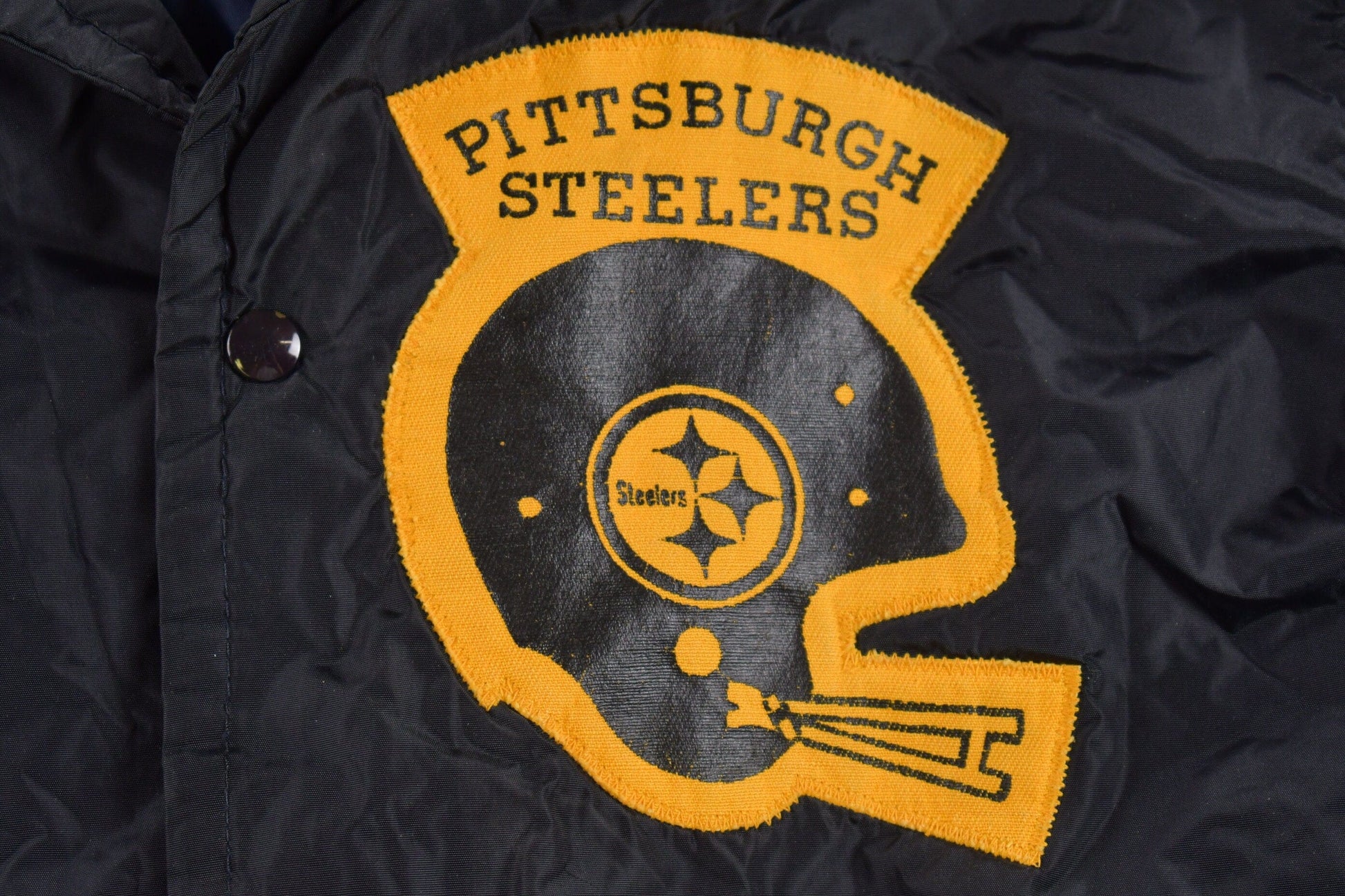 Vintage 1960s Pittsburgh Steelers NFL Button Up Jacket Men's Medium from propervintagecanada