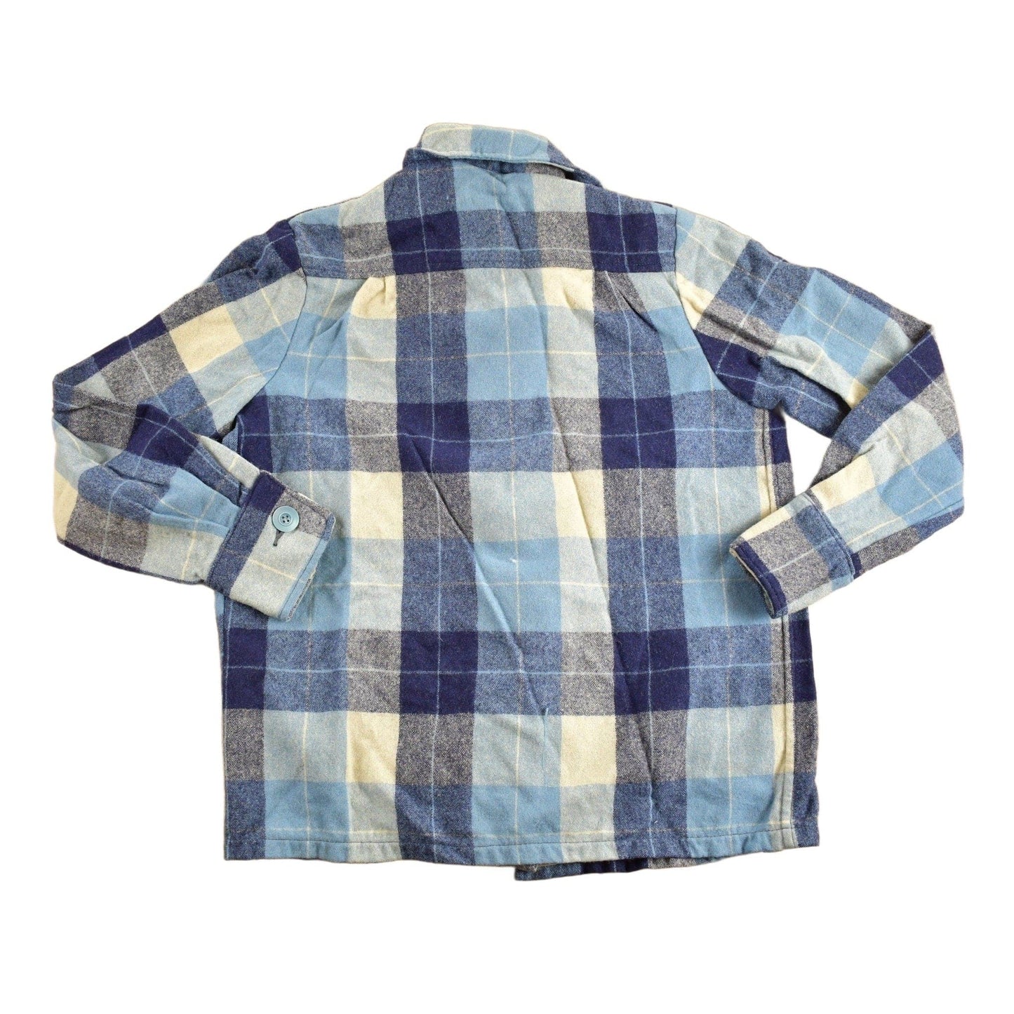 Vintage 1960s Plaid Flannel Button Up Shirt Men's S from propervintagecanada