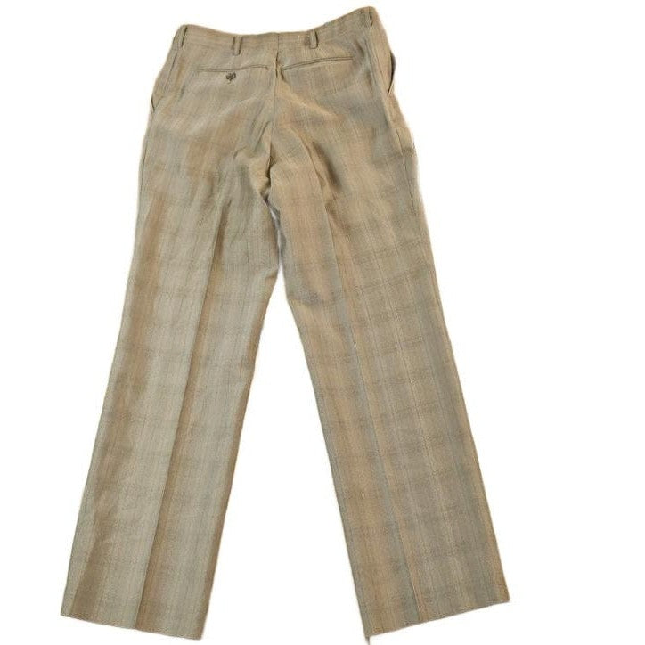Vintage 1960s Plaid Pleated Dress Pants Men's 30 x 30 from propervintagecanada
