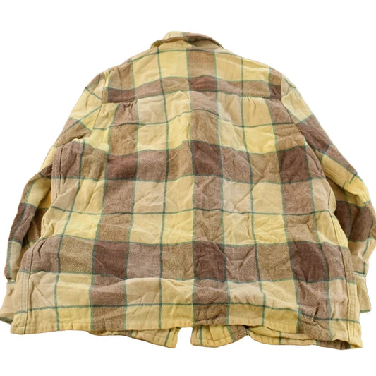 Vintage 1960s Plaid Wool Blazer Shirt Women's Large from propervintagecanada