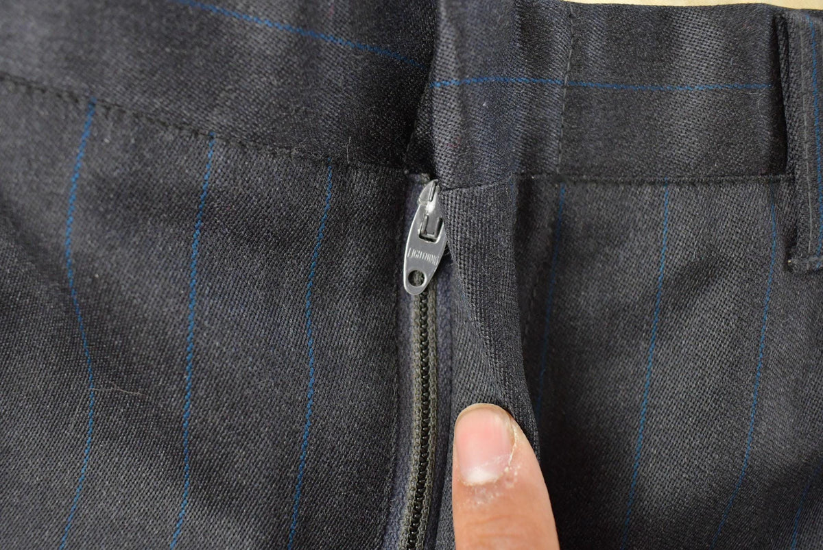 Vintage 1960s Pleated Pinstripe Trousers Men's 31 x 31 from propervintagecanada