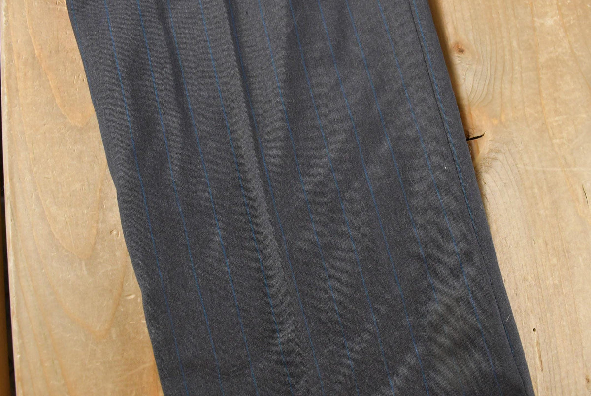Vintage 1960s Pleated Pinstripe Trousers Men's 31 x 31 from propervintagecanada