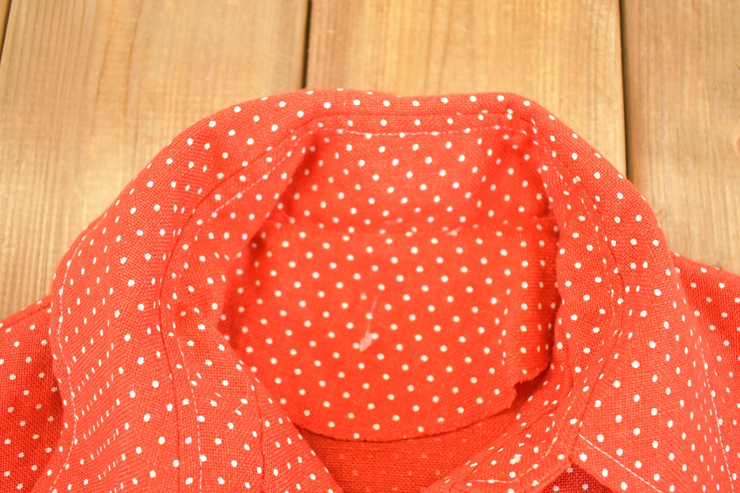 Vintage 1960s Polka Dot Button Up Shirt Men's S from propervintagecanada