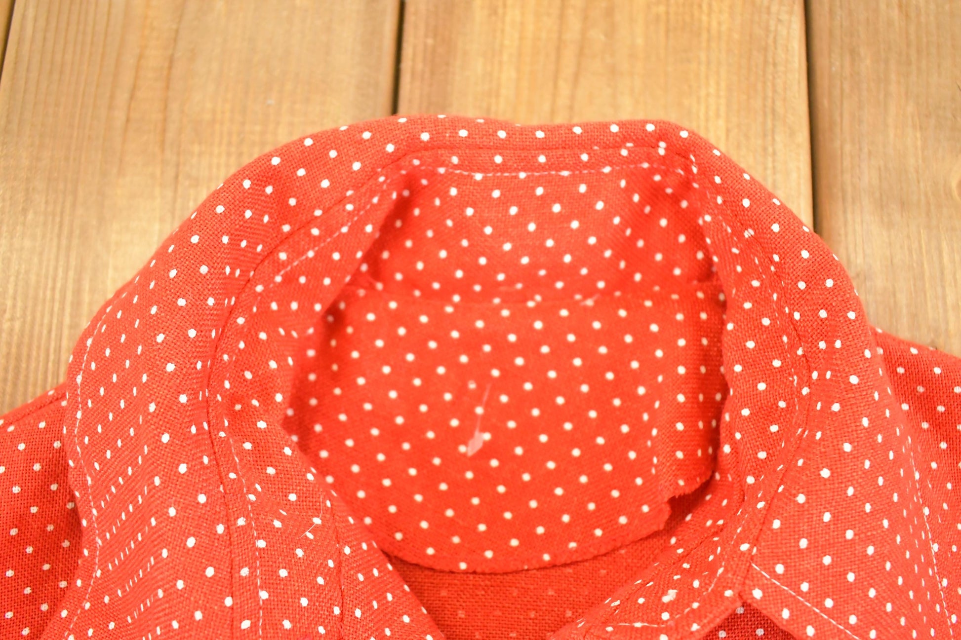Vintage 1960s Polka Dot Button Up Shirt Men's S from propervintagecanada
