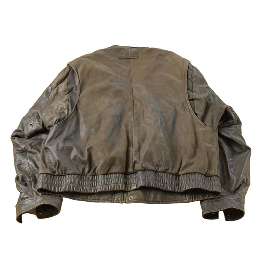 Vintage 1960s Reed Leather Bomber Flight Jacket Men's L from propervintagecanada