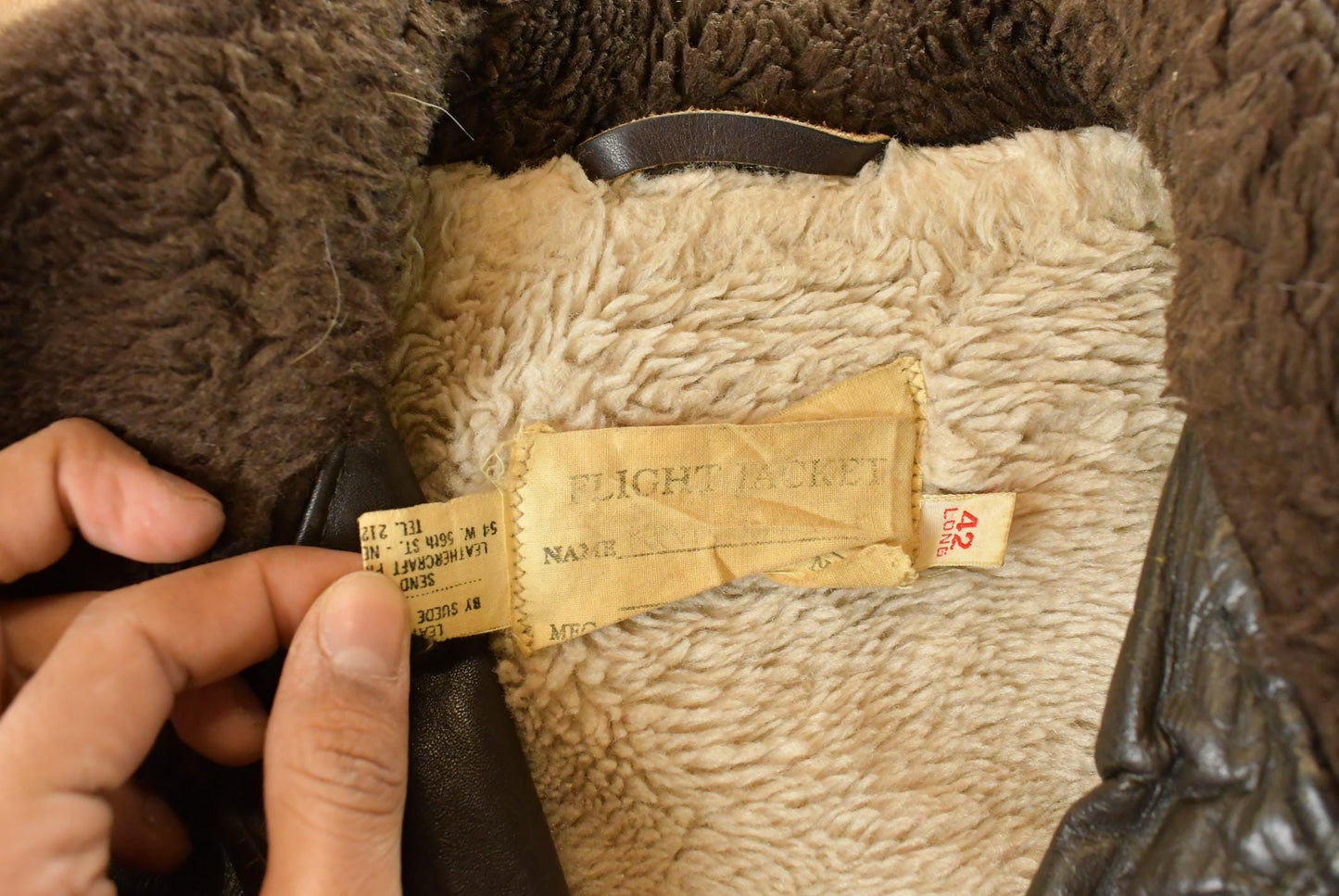 Vintage 1960s Schott IS-674-MS Brown Leather Flight Jacket Men's Medium / Aviator Jacket / Made In USA / Shearling Collar from propervintagecanada