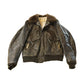 Vintage 1960s Schott IS-674-MS Brown Leather Flight Jacket Men's Medium / Aviator Jacket / Made In USA / Shearling Collar from propervintagecanada
