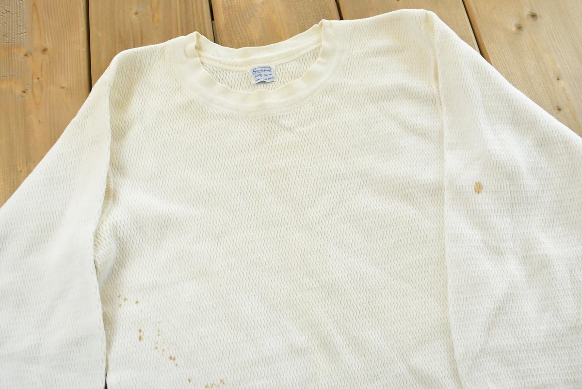 Vintage 1960s Sears Thermal Undershirt Mens S from propervintagecanada