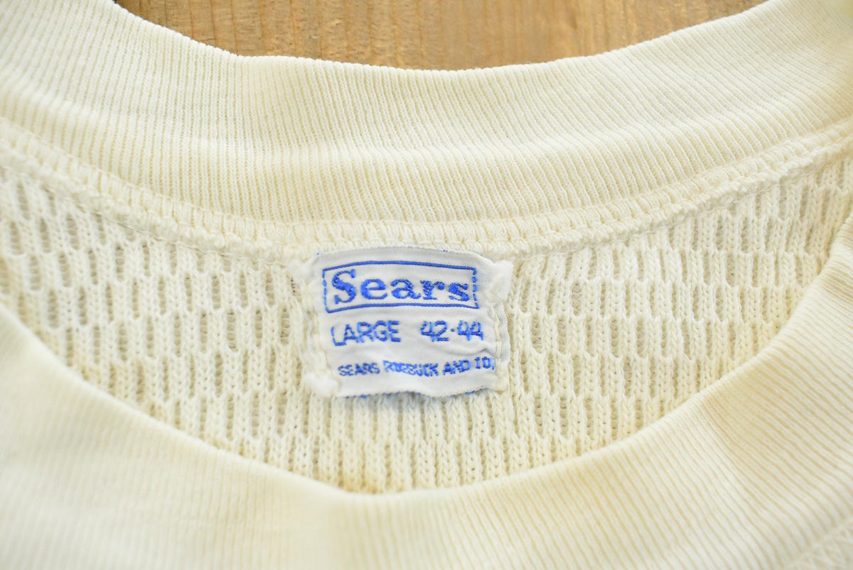 Vintage 1960s Sears Thermal Undershirt Mens S from propervintagecanada