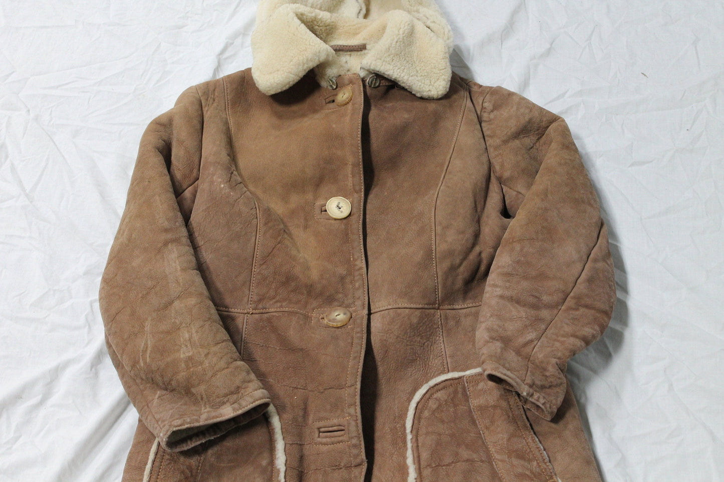 Vintage 1960s Shearling Long Coat from propervintagecanada