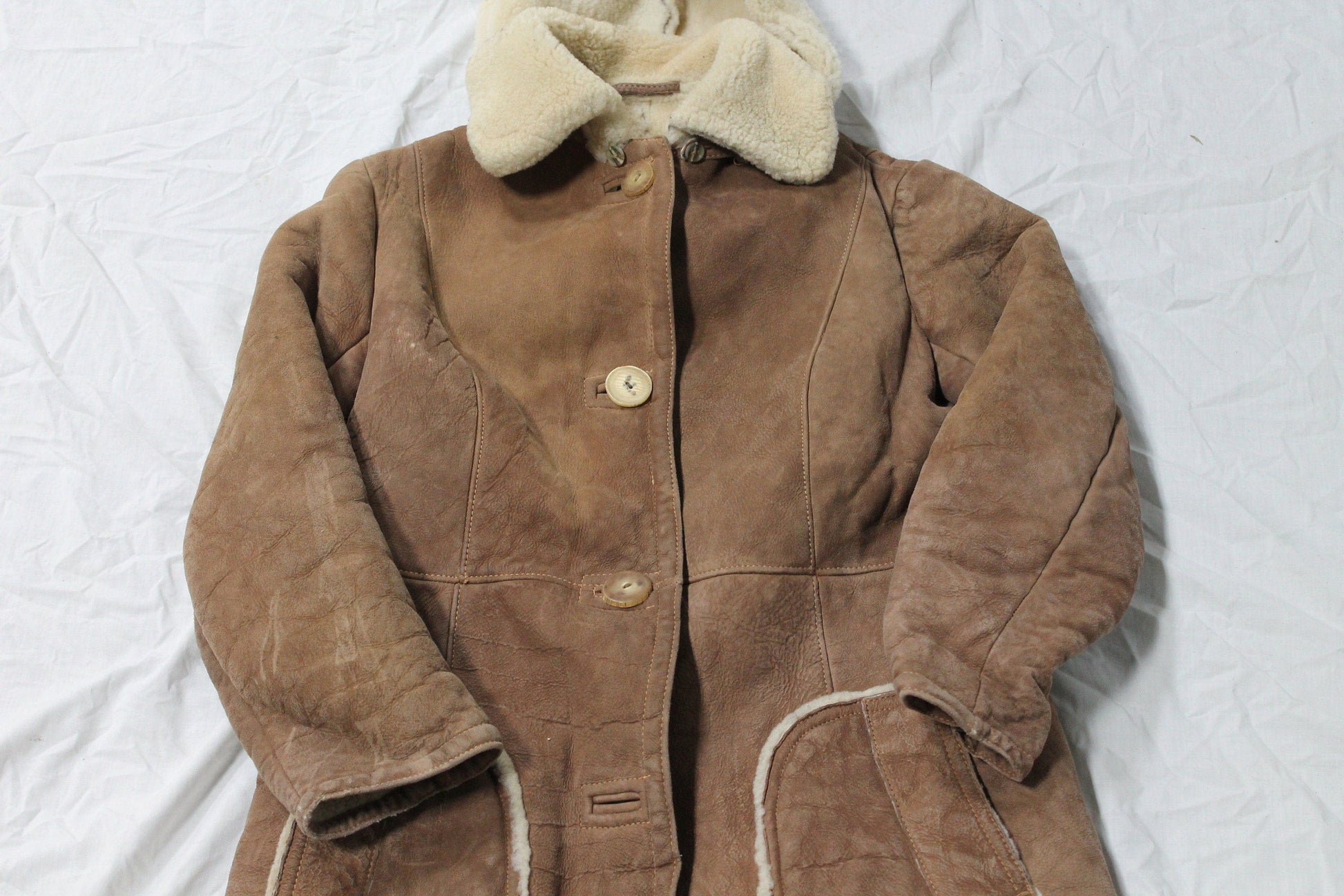 Vintage 1960s Shearling Long Coat from propervintagecanada