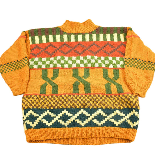 Vintage 1960s Southwestern Knit Turtleneck Sweater Men's Medium from propervintagecanada
