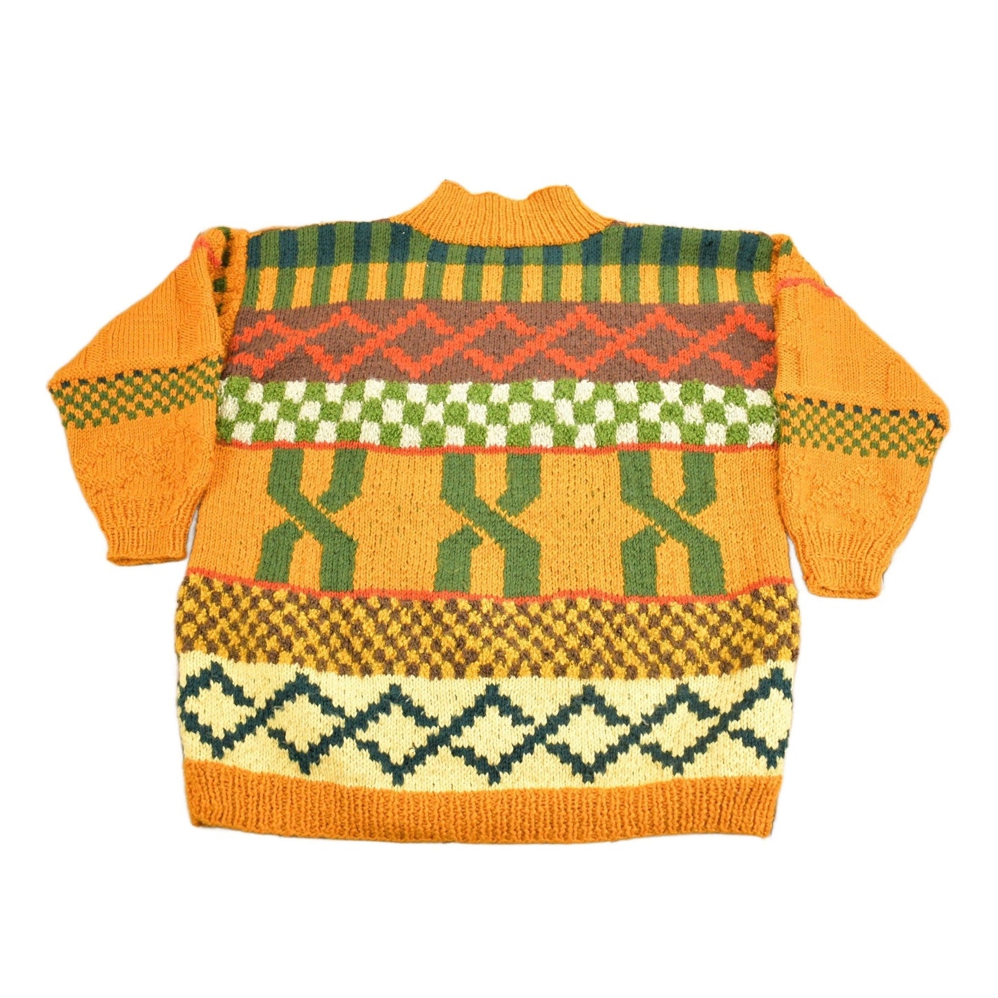Vintage 1960s Southwestern Knit Turtleneck Sweater Men's Medium from propervintagecanada