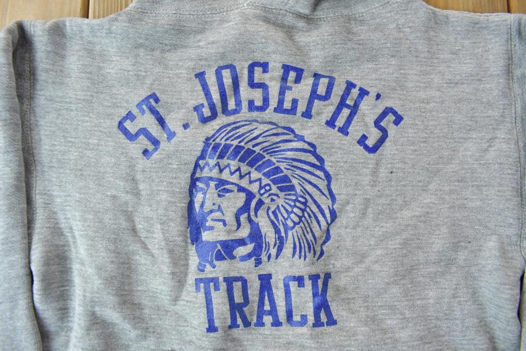 Vintage 1960s St Joseph's Track Double Faced Hoodie from propervintagecanada