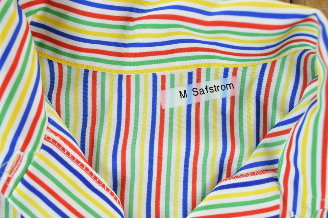 Vintage 1960s Striped Button Up Shirt Men's Large from propervintagecanada