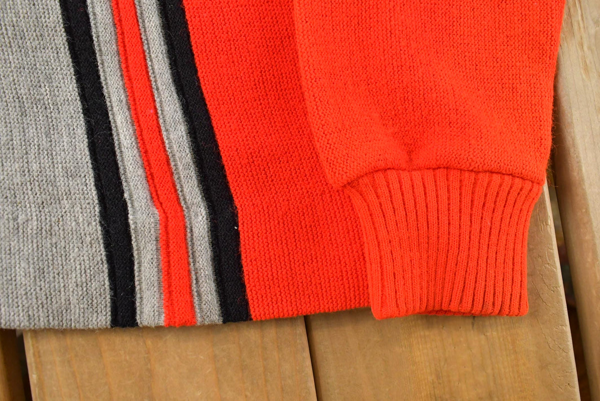 Vintage 1960s Striped Knit Cardigan Sweater Men's M from propervintagecanada