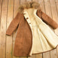 Vintage 1960s Suede Leather Shearling Jacket Men's Medium from propervintagecanada