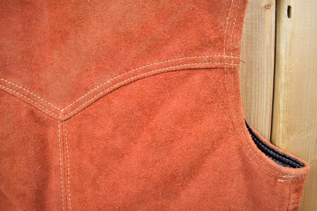 Vintage 1960s Suede Leather Womens Vest from propervintagecanada