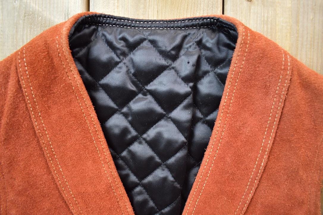 Vintage 1960s Suede Leather Womens Vest from propervintagecanada