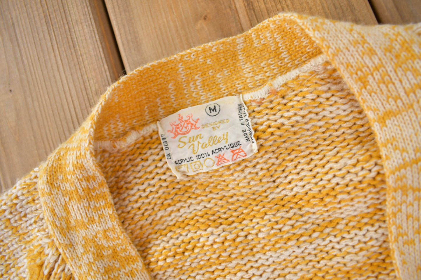 Vintage 1960s Sun Valley Collegiate Style Knit Cardigan Sweater Men's Small from propervintagecanada