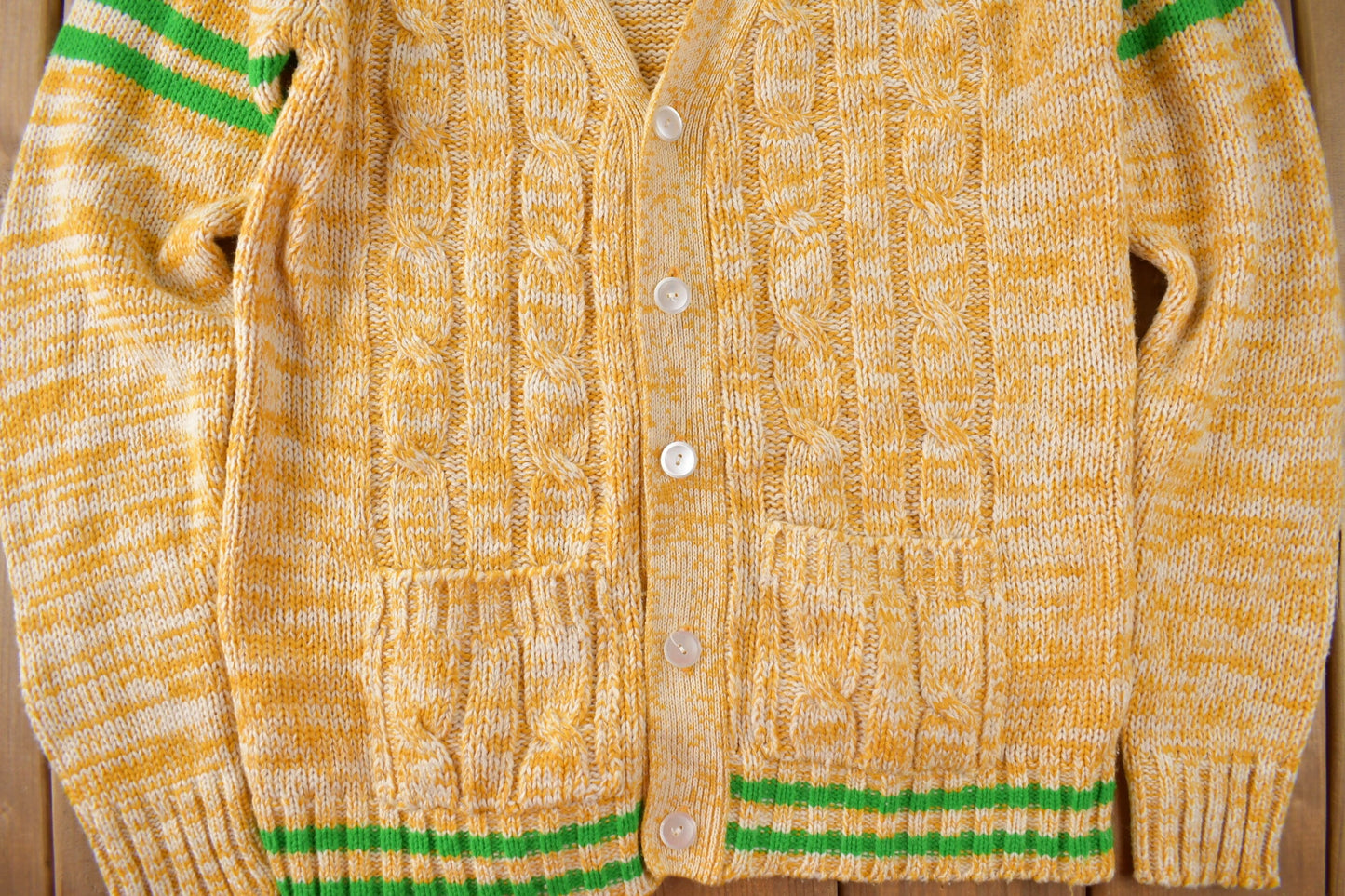 Vintage 1960s Sun Valley Collegiate Style Knit Cardigan Sweater Men's Small from propervintagecanada