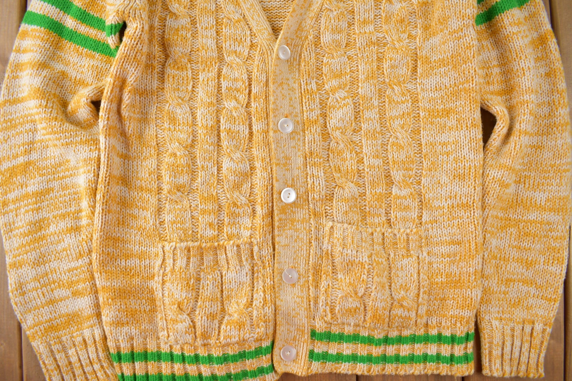 Vintage 1960s Sun Valley Collegiate Style Knit Cardigan Sweater Men's Small from propervintagecanada