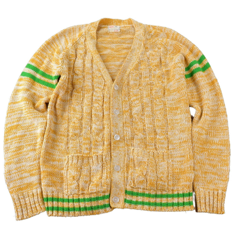 Vintage 1960s Sun Valley Collegiate Style Knit Cardigan Sweater Men's Small from propervintagecanada