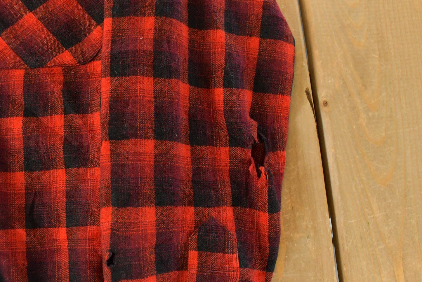 Vintage 1960s Thrashed Pendleton Wool Flannel Shirt Men's M from propervintagecanada