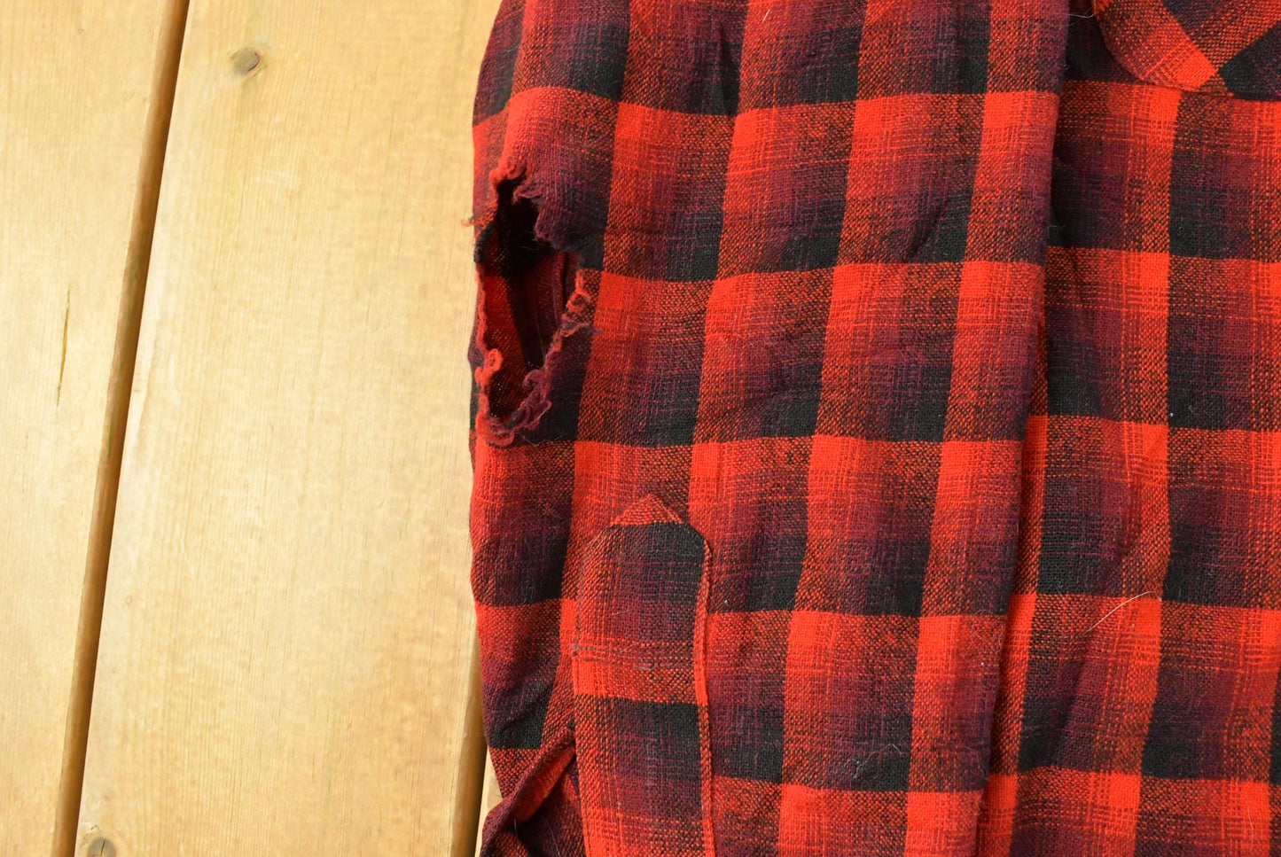 Vintage 1960s Thrashed Pendleton Wool Flannel Shirt Men's M from propervintagecanada