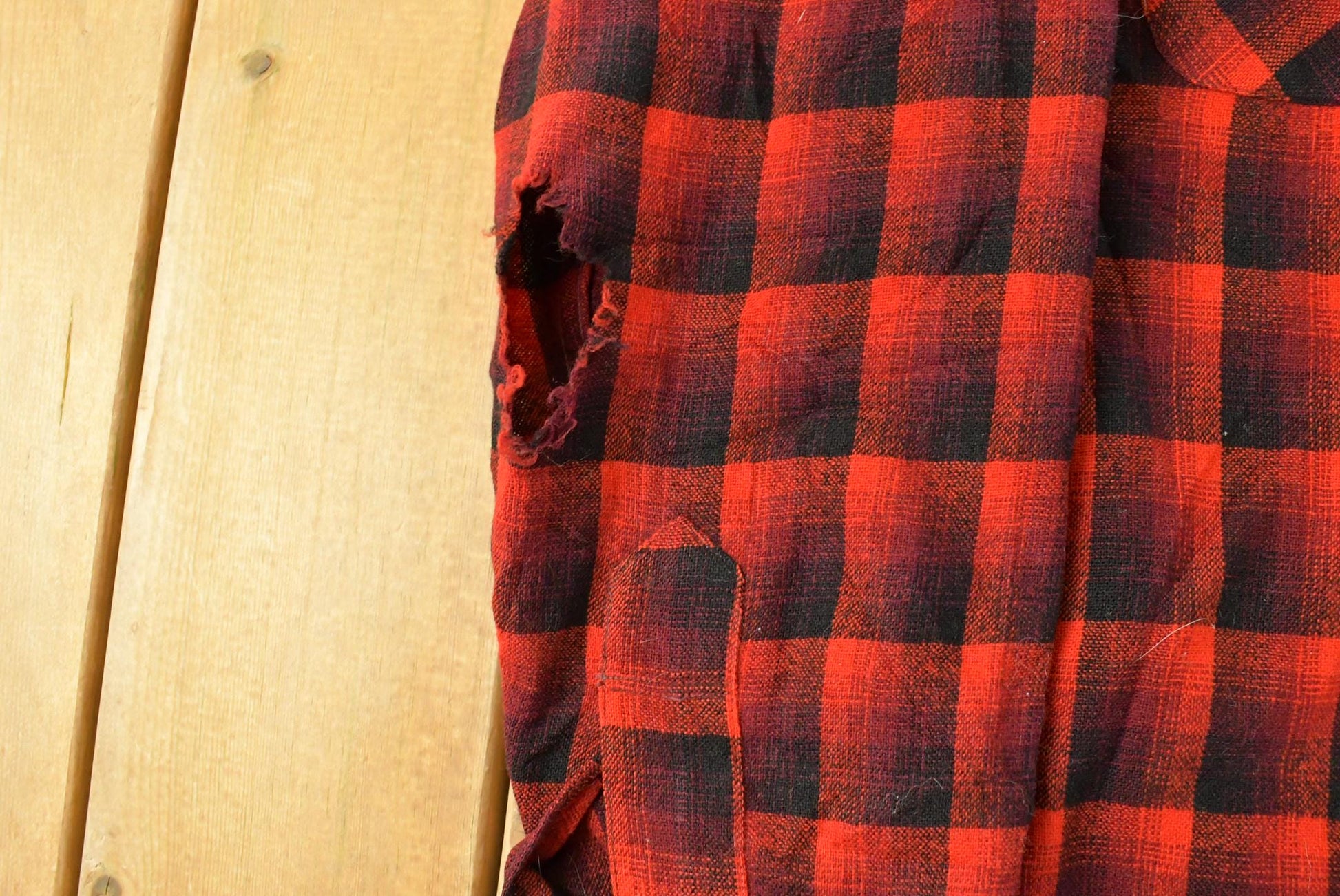 Vintage 1960s Thrashed Pendleton Wool Flannel Shirt Men's M from propervintagecanada