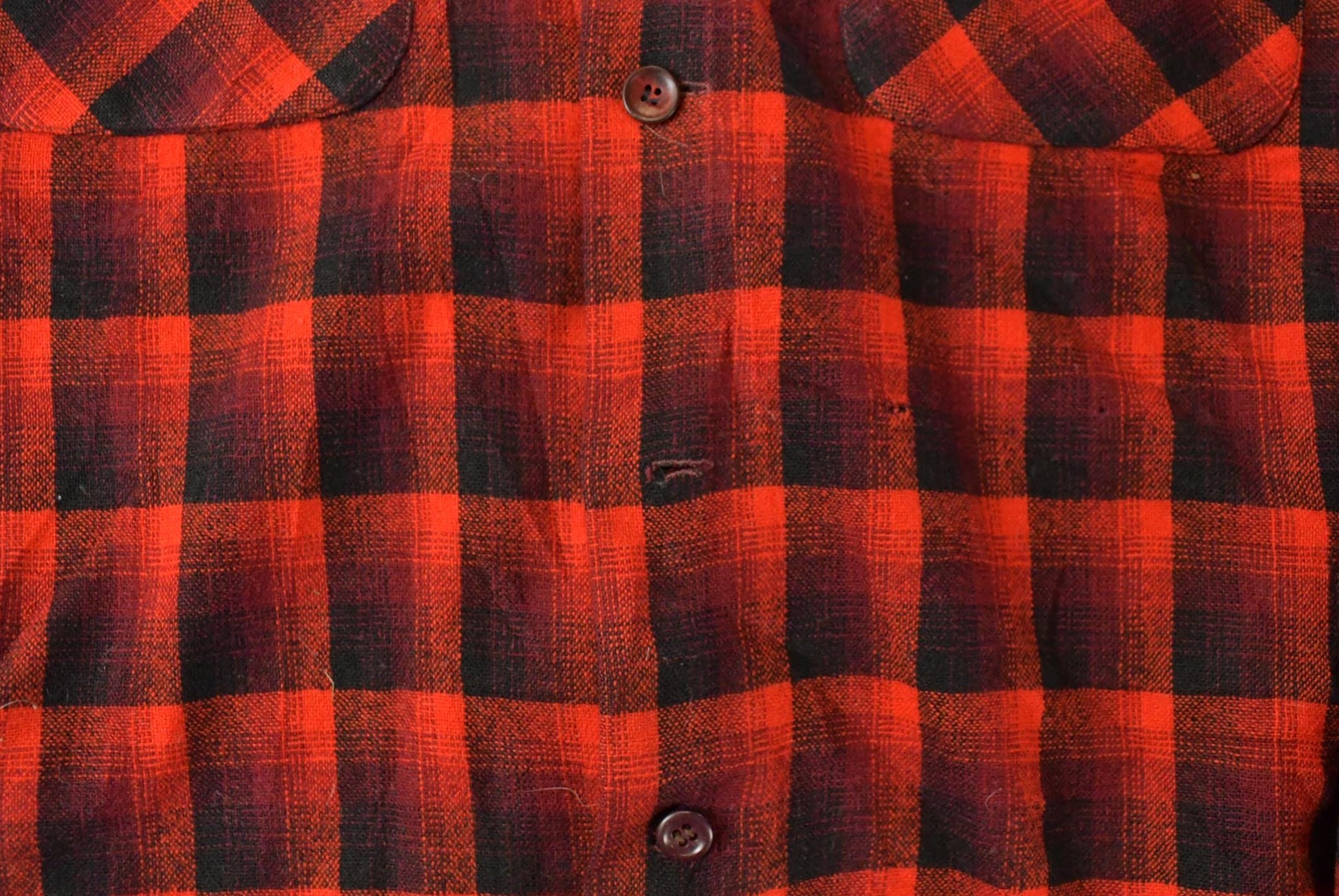 Vintage 1960s Thrashed Pendleton Wool Flannel Shirt Men's M from propervintagecanada