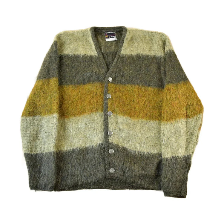 Vintage 1960s Towncraft Mohair Wool Grunge Knit Cardigan Sweater Adult Large Men's Large from propervintagecanada