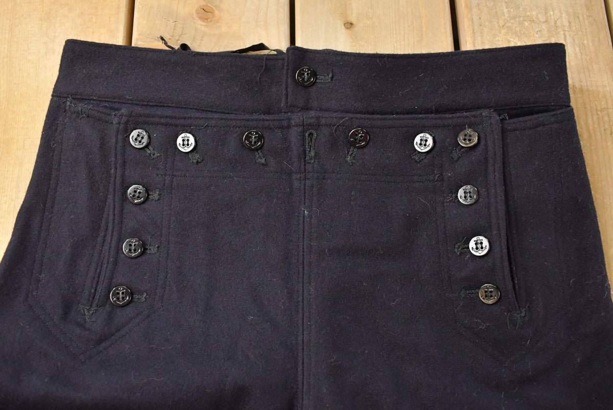 Vintage 1960s US Navy Laced Fly Bell Bottom Pants Men's 32 x 27 from propervintagecanada