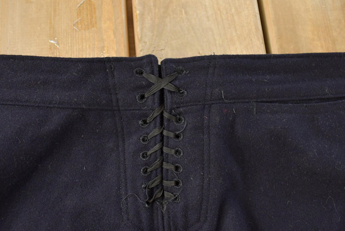 Vintage 1960s US Navy Laced Fly Bell Bottom Pants Men's 34 x 32.5 from propervintagecanada