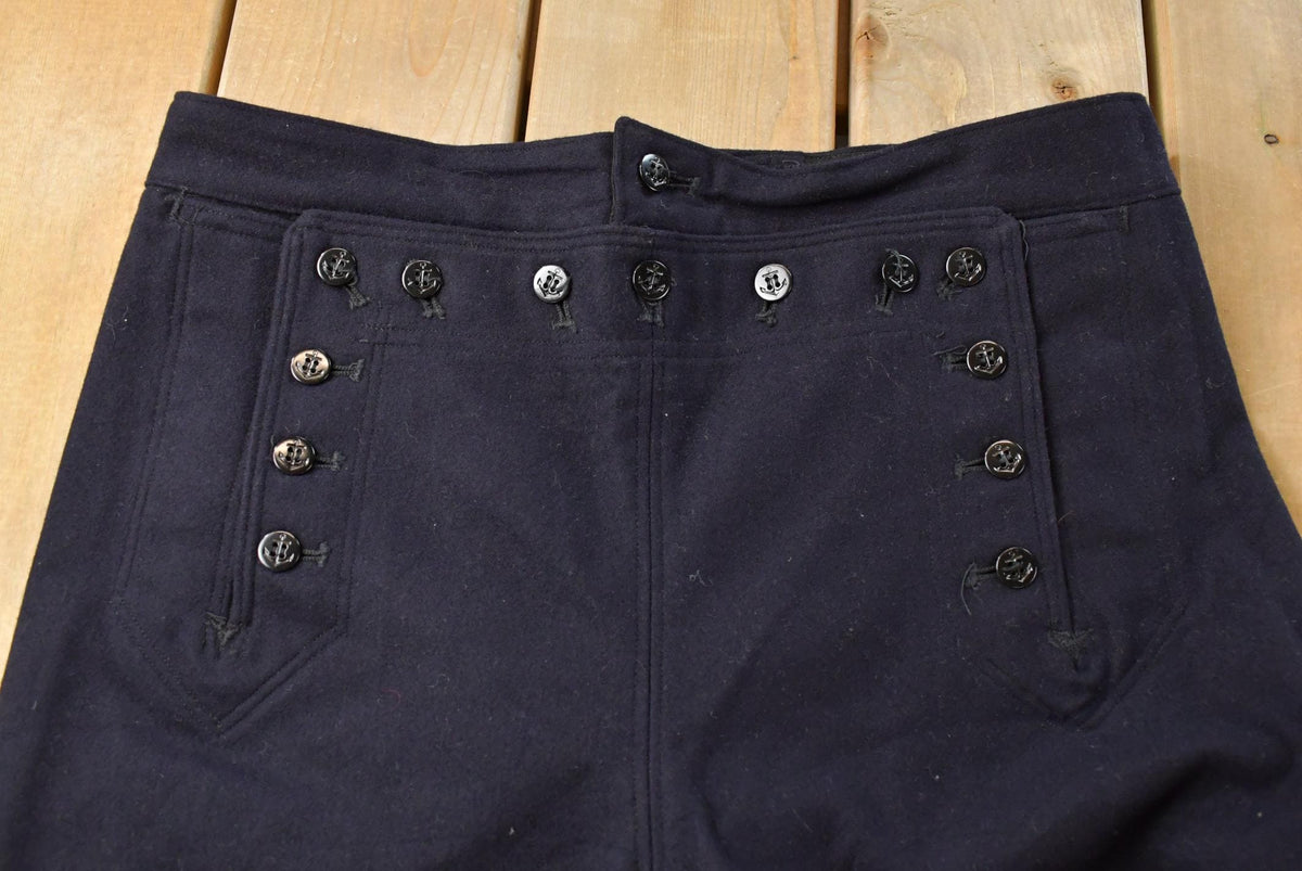 Vintage 1960s US Navy Laced Fly Bell Bottom Pants Men's 34 x 32.5 from propervintagecanada
