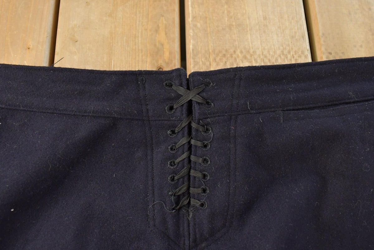 Vintage 1960s US Navy Laced Fly Bell Bottom Pants Men's 34 x 32.5 from propervintagecanada